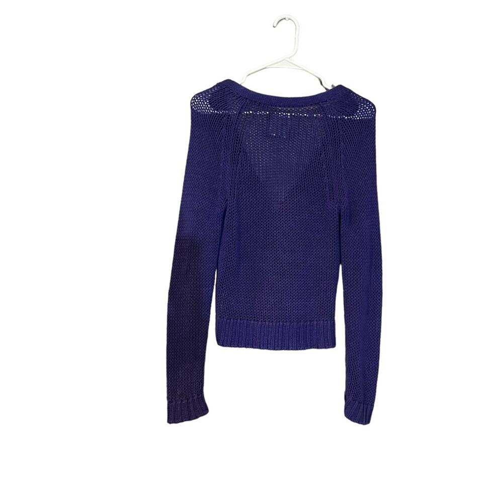 American Eagle Outfitters Cardigan Sweater Womens Medium Purple V-Neck Button - Picture 4 of 4
